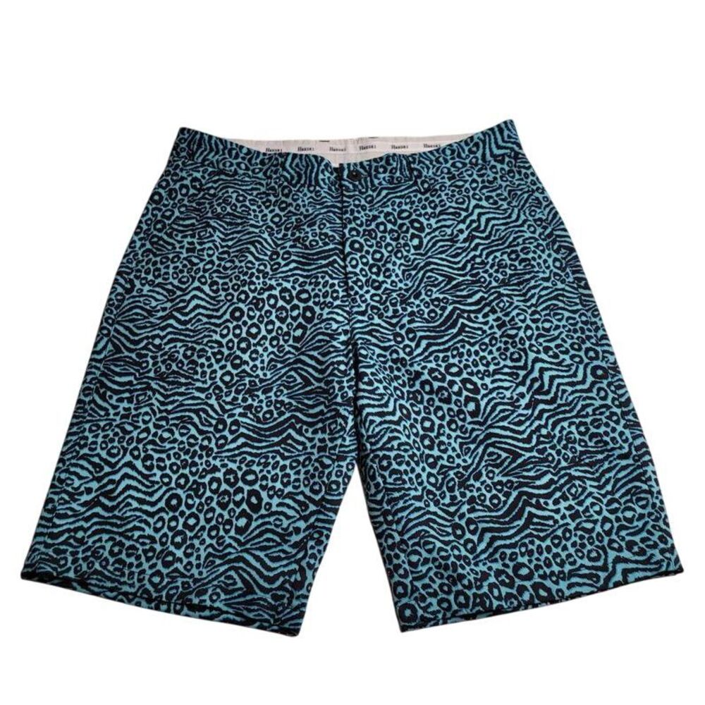 3615 Hreski Blue‎ Animal Print Golf Shorts Men's 32